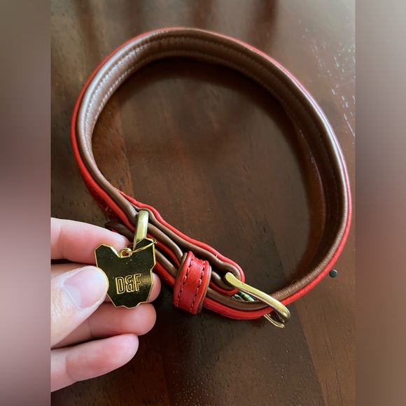 D&F (Digby & Fox) Rolled Leather Buckle Dog Collar - Picture 3 of 5